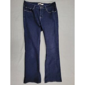 Levi's Women Curvy Bootcut‎ Jeans Dark Wash W29 L29 Western Boho